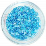 Flori 3D &ndash; albastru perlat, INGINAILS