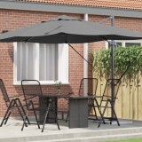 VidaXL Umbra Cantilever Antracit Poliester, Oțel Vopsit cu Pulbere Mare