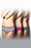 Set chiloti 3 piese, 999MRE1698 - M/L, Miorre, 92% bumbac/8% elastan, Verde / Roz / Violet / Alb