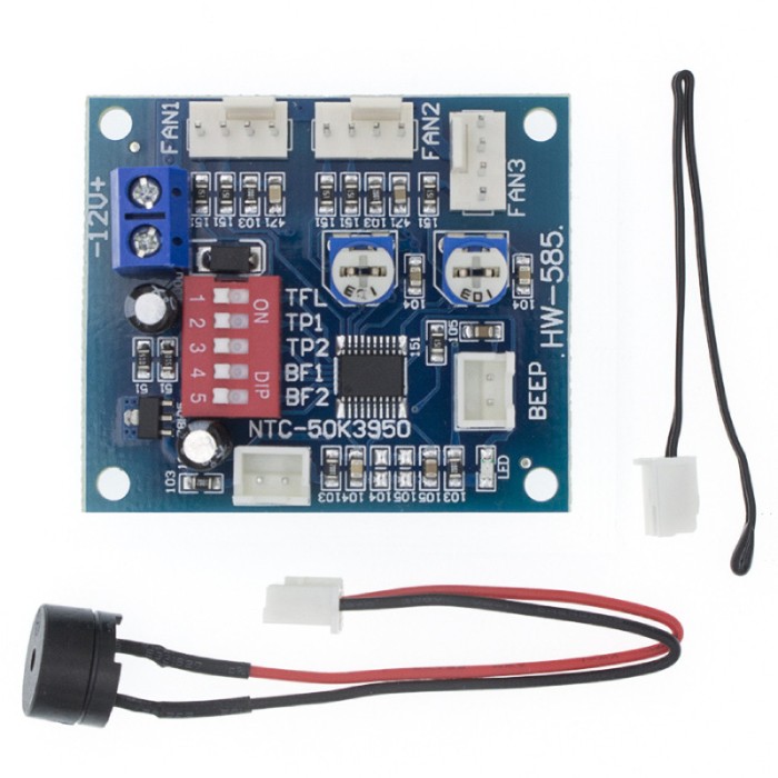 Placa de control a vitezei ventilatorului CPU, control de temperatură, DC 12V 5A PWM