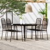 VidaXL Set de servit masa pentru grădină, 5 piese, negru