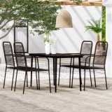 VidaXL Set de servit masa pentru grădină, 5 piese, negru