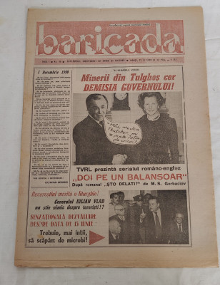 Ziarul BARICADA (27 noiembrie 1990) Anul I nr. 46 foto