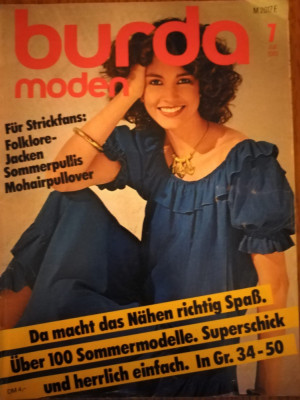 Burda revista moda vintage cu tipare anii 80 foto