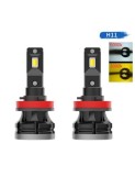 Set 2 leduri auto H11 Canbus, 3000K/6000K, putere 50W, luminozitate 10.000 Lm, 12-24V