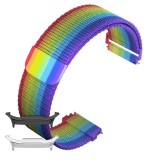 Curea otel, Milanese Loop Slim, compatibila cu Samsung Galaxy Watch8 40mm, Rainbow