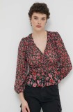 Desigual camasa ZO&Eacute; femei, culoarea negru, regular, 24SWBW17