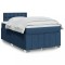 vidaXL Pat box spring cu saltea, albastru, 120x190 cm, material textil 3287027