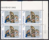 Spania 1992 - Crăciun, Bloc de 4, MNH, Nestampilat