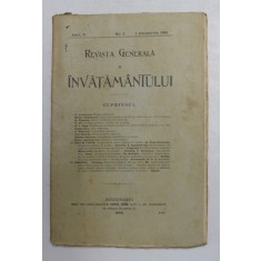 REVISTA GENERALA A INVATAMANTULUI , ANUL V , NR. 5 , 1 DECEMBRIE 1909