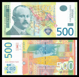 SERBIA █ bancnota █ 500 Dinara █ 2011 █ P-59a █ Seria AA █ UNC █ necirculata