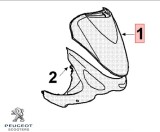Carena fata superioara portocalie originala Peugeot Vclic &ndash; Vclic Evolution 4T 50cc