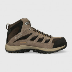 Columbia pantofi Crestwood Mid Waterproof barbati, culoarea maro