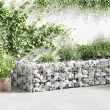 vidaXL Gabion perete cu capace, 600 x 50 x 50 cm, oțel galvanizat