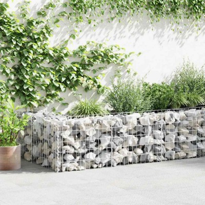 vidaXL Gabion perete, oțel galvanizat, 450 x 30 x 50 cm 143572 foto