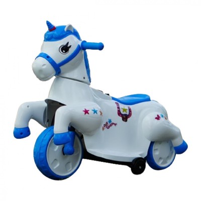 Tricicleta electrica pentru copii, Kinderauto Poney 40W 6V, culoare Albastra foto