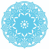 Cumpara ieftin Sticker decorativ, Mandala, Albastru, 60 cm, 7284ST-1, Oem