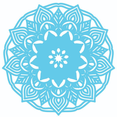 Sticker decorativ, Mandala, Albastru, 60 cm, 7284ST-1 foto
