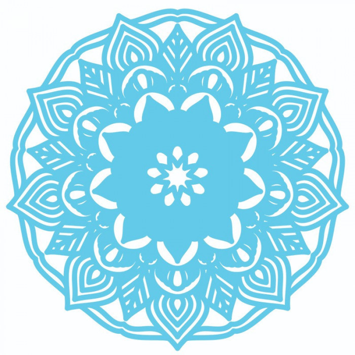 Sticker decorativ, Mandala, Albastru, 60 cm, 7284ST-1