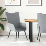 vidaXL Scaun de relaxare, gri deschis, material textil 327941