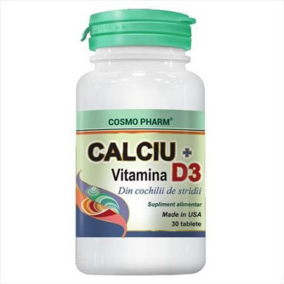 Calciu + Vitamina D3 Cosmo Pharm 30 comprimate foto