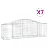 Cumpara ieftin Cosuri gabion arcuite 7 buc, 200x50x60/80 cm, fier galvanizat