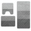 Set covorase baie 3 piese Model Geometric, Gri 60x100cm