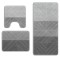 Set covorase baie 3 piese Model Geometric, Gri 60x100cm