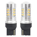 Set becuri auto cu LED CANBUS, 3030, 24SMD, compatibil T20, 7440, WY21W,