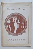 Program de operă Traviata &ndash; Giuseppe Verdi, ediție veche (anii 1960)