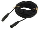 Cablu XLR-XLR 3 pini, 15 m, negru