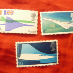 Serie Marea Britanie 1969 - Aviatie - Concorde , 3 valori