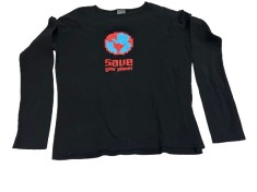 Bluza Save your planet , culoarea negru , marimea 10-11 ani