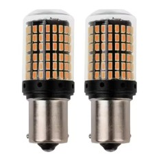 Set 2 becuri auto 1156 BA15S P21W, 144LED, 3000K, 12/24V, 1300lm