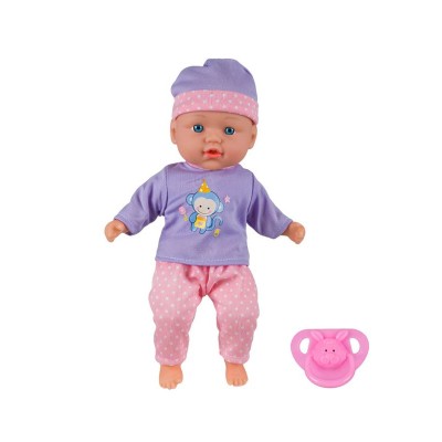 Papusa Bebelus cu sunete si suzeta, 30 cm, ATU-088597 foto