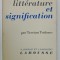 LITTERATURE ET SIGNIFICATION par TZVETAN TODOROV , 1967