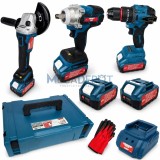 Cumpara ieftin Set 3 Scule Profesionale Campion CMP1849: Polizor 125mm, Cheie Impact 400Nm, Bormasina Brushless, 2 Acumulatori 48V 6Ah, Geanta