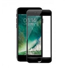 Folie de sticla FULL GLUE pentru Apple iPhone 8 Plus, GloMax 3D Negru ,lipici pe toata suprafata
