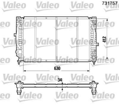 VALEO 731757 Radiator, racire motor foto