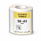Etichete termice 58x43 mm, rola 1200 bucati autoadezive