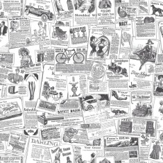 Noordwand Tapet &bdquo;Homestyle Papers&rdquo;, alb și negru
