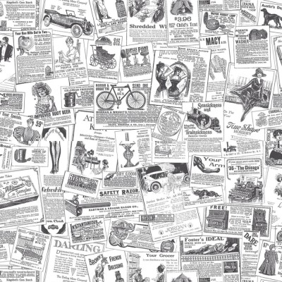 Noordwand Tapet &amp;bdquo;Homestyle Papers&amp;rdquo;, alb și negru foto