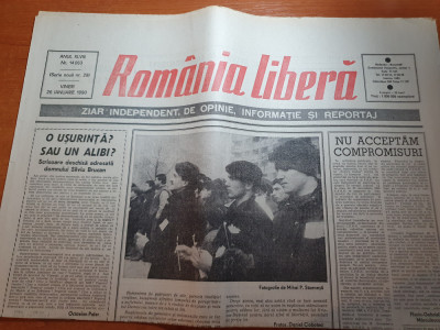 romania libera 26 ianuarie 1990-interviu ana blandiana,silviu brucan foto