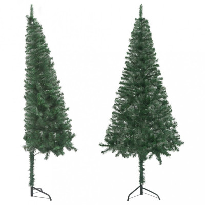 Brad de Crăciun artificial, de colț, verde, 180 cm, PVC foto