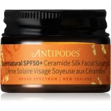 Antipodes Supernatural SPF50+ Ceramide Silk Facial Sunscreen crema protectoare pentru fata cu ceramide SPF 50+ 15 ml