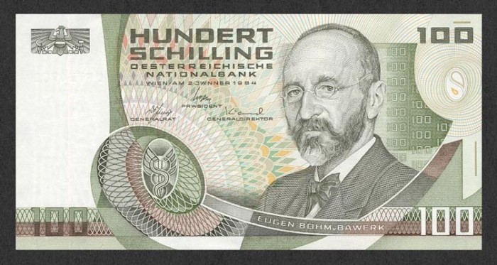AUSTRIA █ bancnota █ 100 Schilling █ 1984 █ P-150 █ UNC █ necirculata