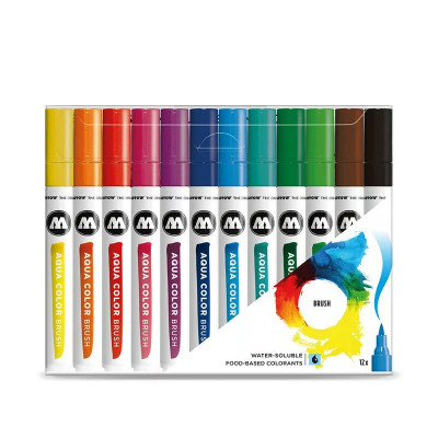 Set markere Molotow Aqua Color Brush Basic Set 1 12 cul/set foto