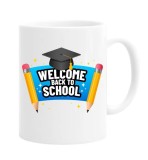 Cana alba personalizata &quot;welcome back to school&quot;, INOVATIX&reg;. 330ml, Oem