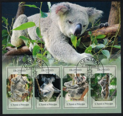 S. TOME E PRINCIPE 2014 - Fauna, Koala /colita noua foto