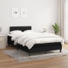VidaXL Pat box spring cu saltea, negru, 120x200 cm, textil 3140043